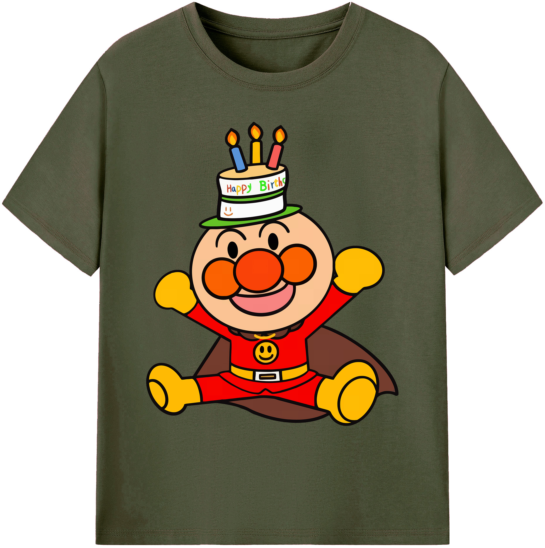 （画像用） アンパンマン Anpanman 綿100％ メンズ半袖Tシャツ｜肌触りやわらか＆通気性